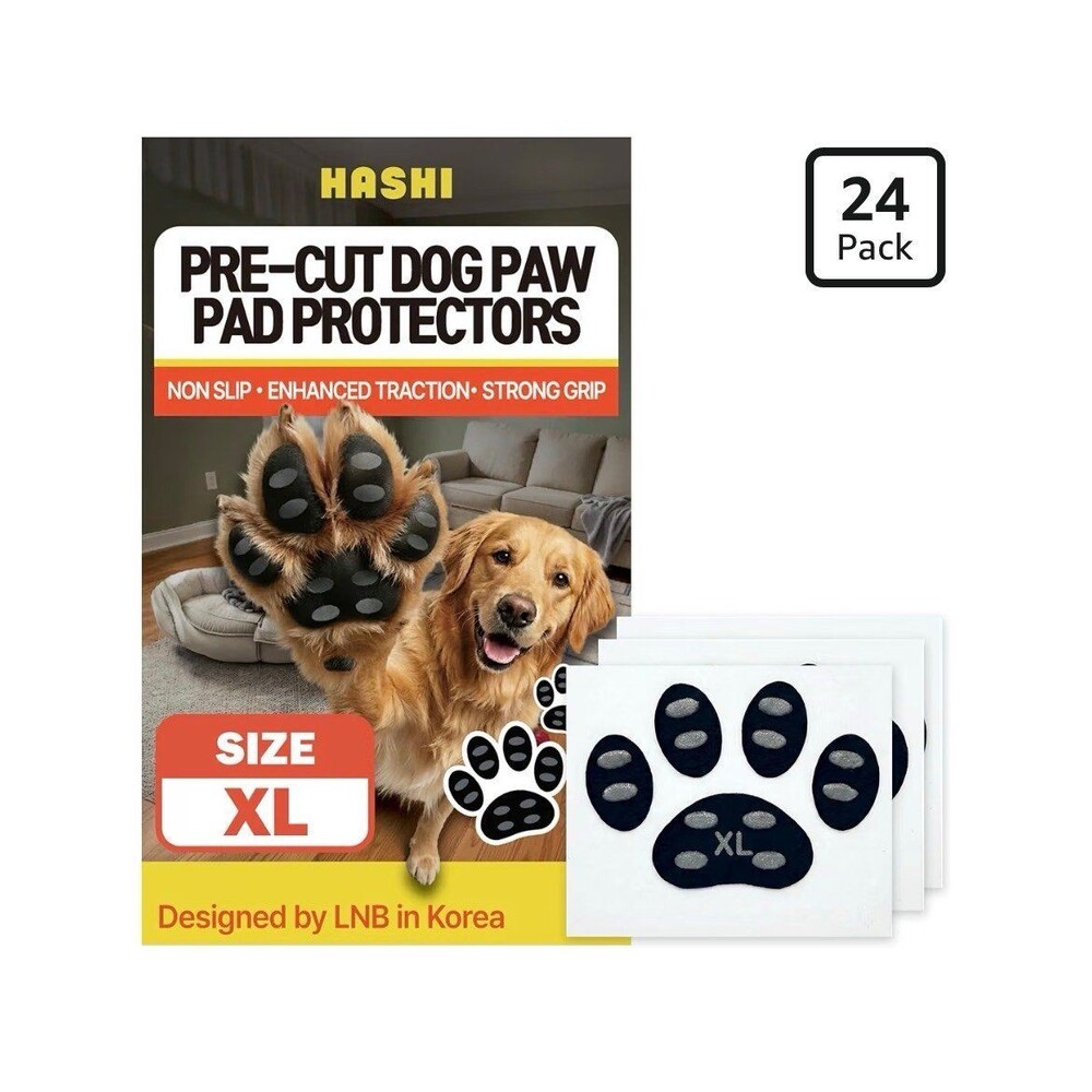 HASHI Pre-Cut Dog Paw Pad Protectors Size XL 24 Pack